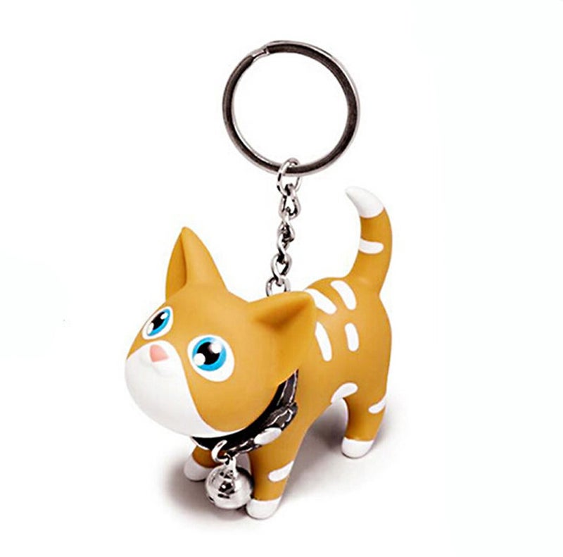 JOYJULY Cat Key Chain Kitten Keyrings for Car Key Chain Kawaii Adorable Bag Pendant Toy,Gift Idea for Girls, Women and Men - Image 1